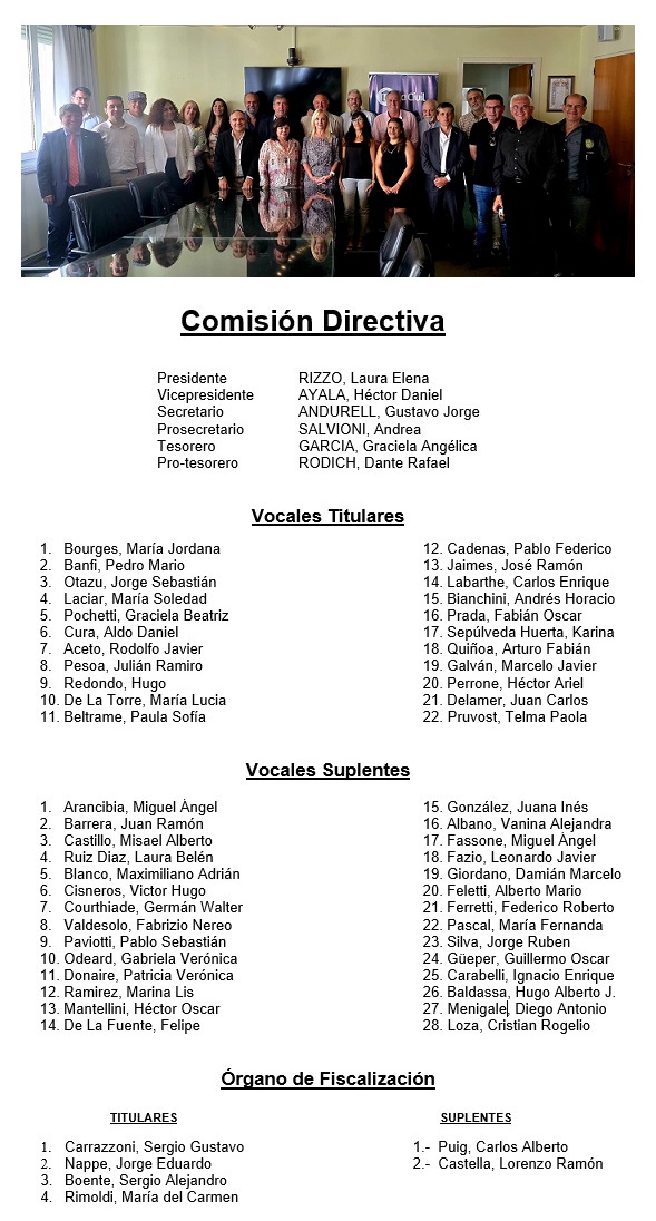 Nueva Comisión Directiva
