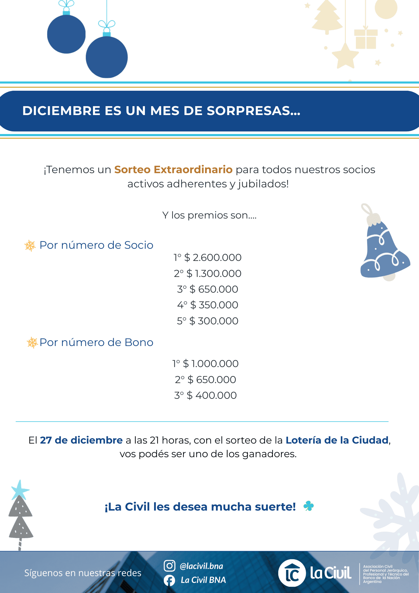Sorteo Extraordinario de Navidad !!!
